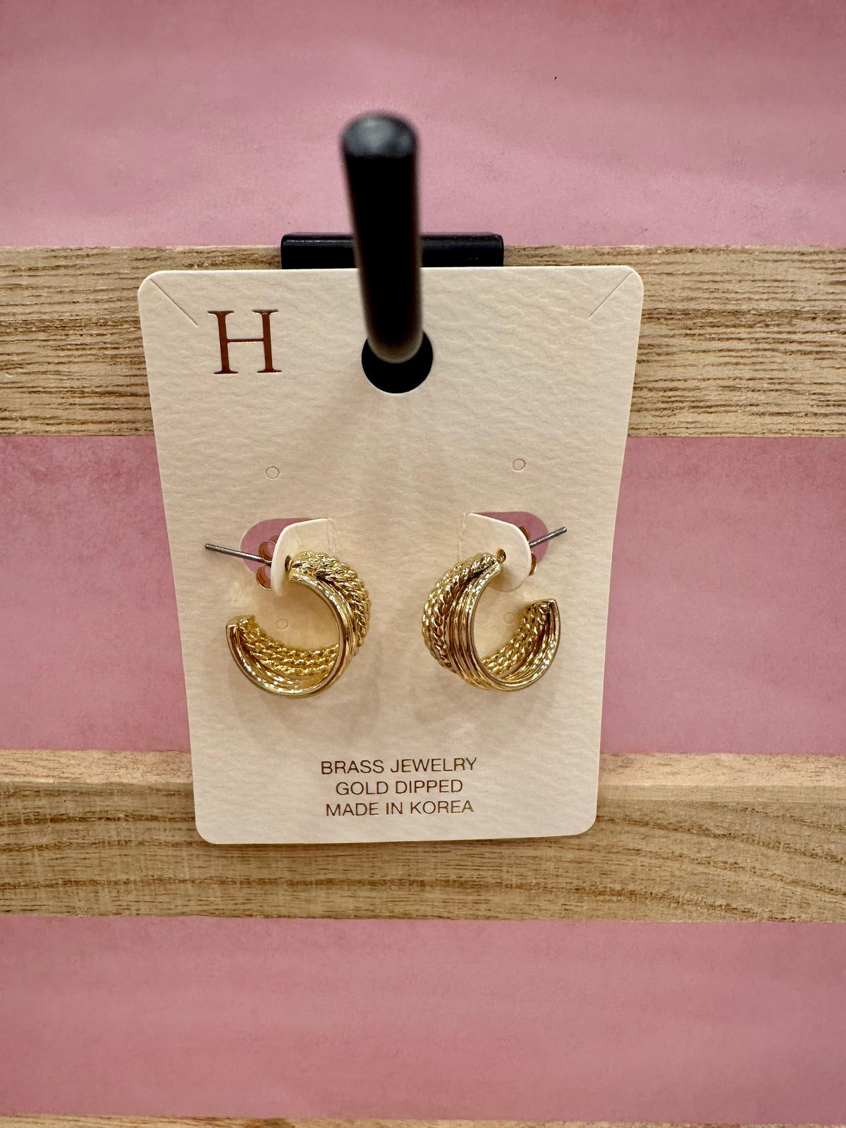 Braided Gold Hoops
