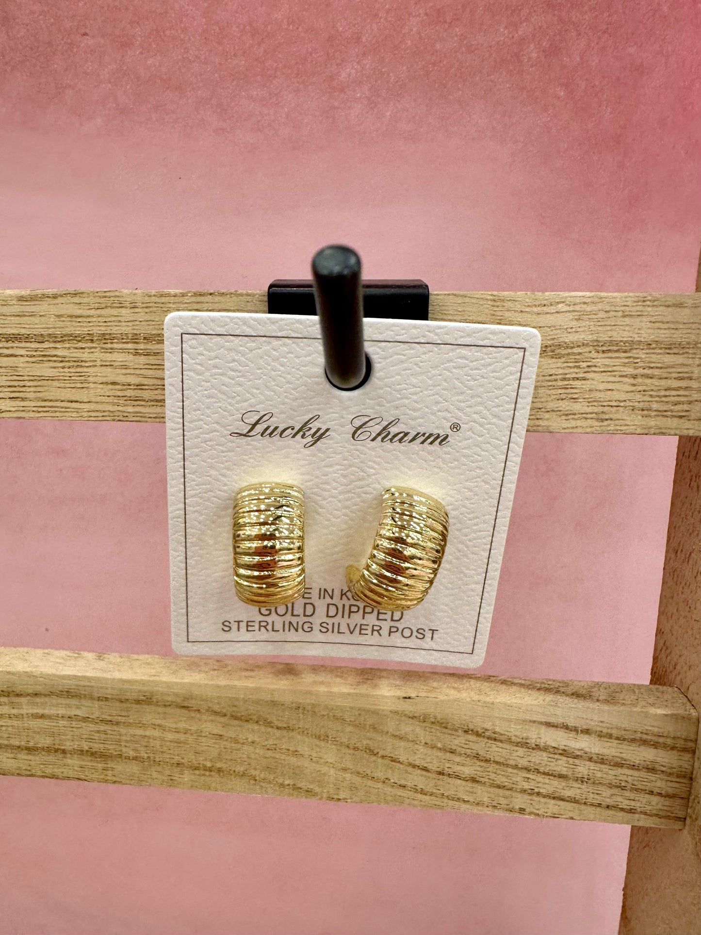 Scrunch Gold Earrings