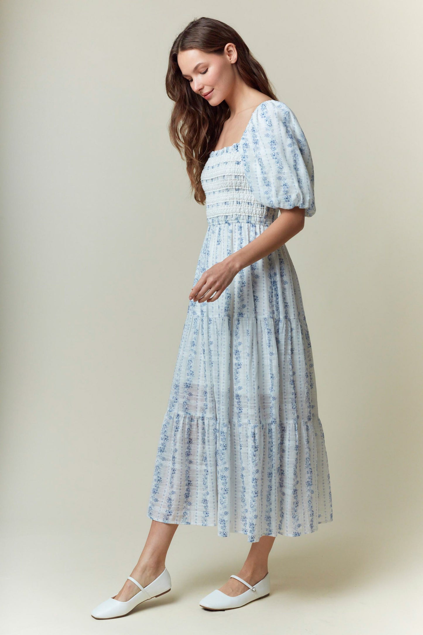 Blue Tide Floral Dress