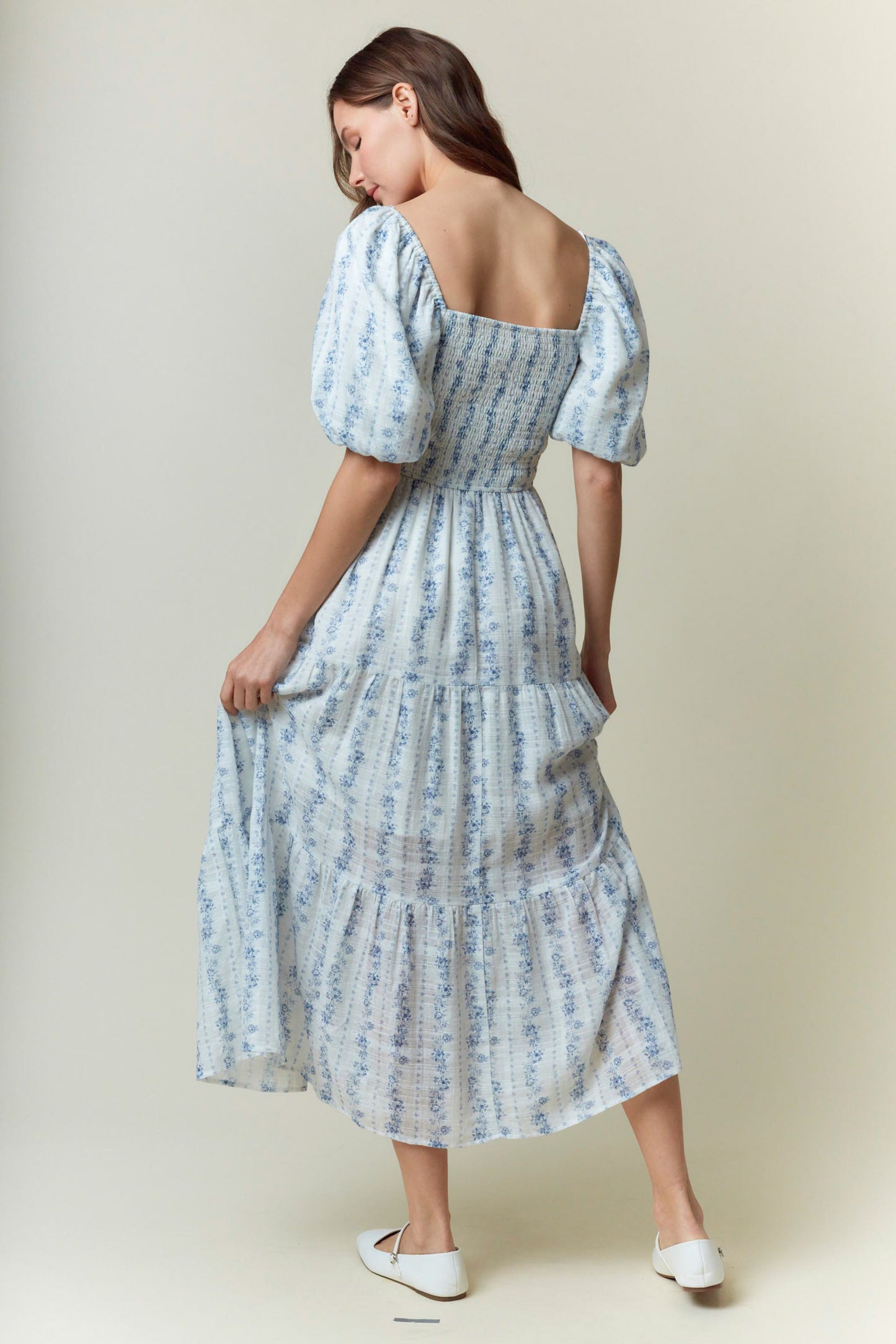 Blue Tide Floral Dress