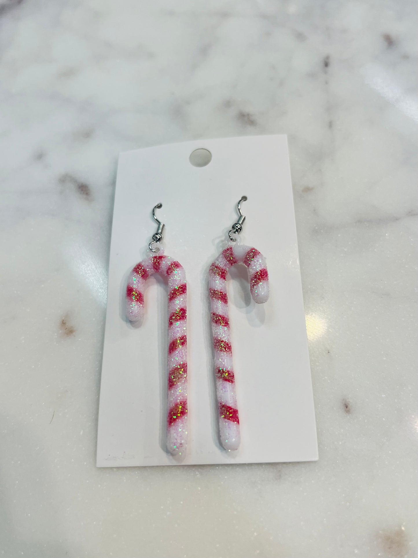 Dangle Candy Cane Earrings