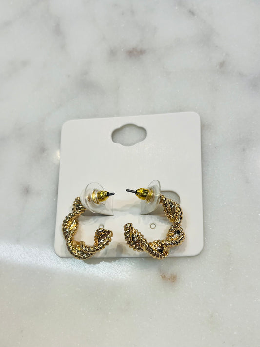 Gold Twist Earrings