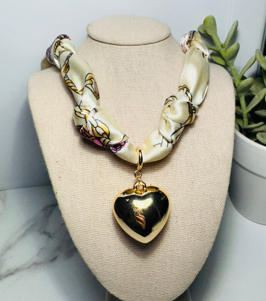 Gold Heart & Scarf