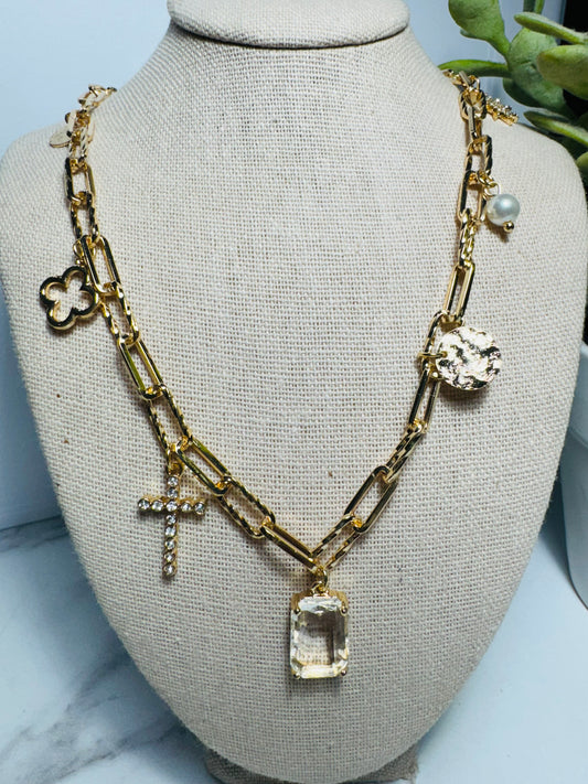 Sparkle & Cross Charm
