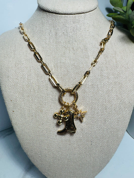 Boot & Star Charm