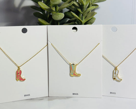 Cowgirl Boot Necklace