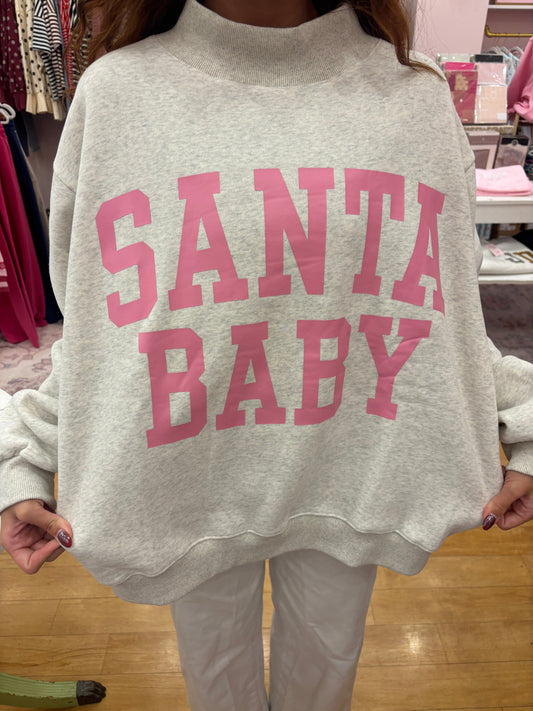 Santa Baby Mock Neck Sweatshirt