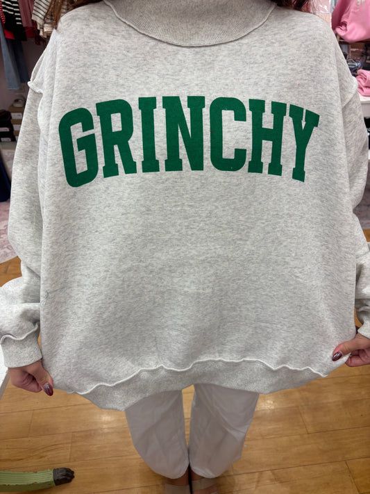 Grinchy Mock Neck Sweatshirt