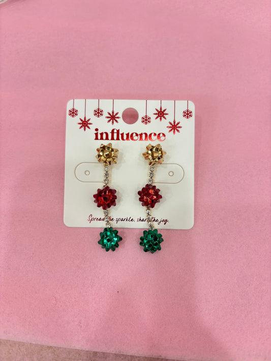 Christmas Bow Earrings