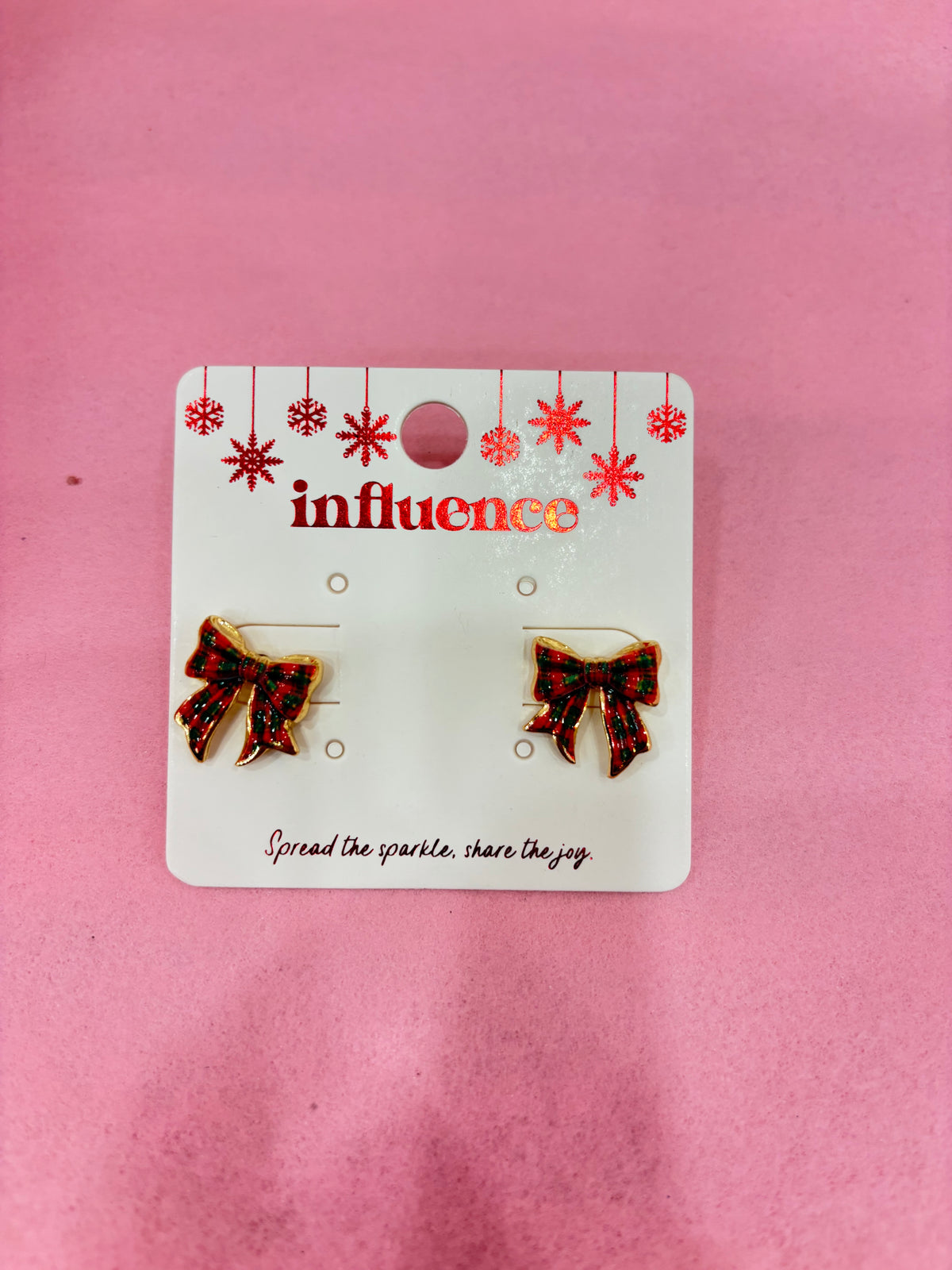 Cheerful Christmas Bow Earrings