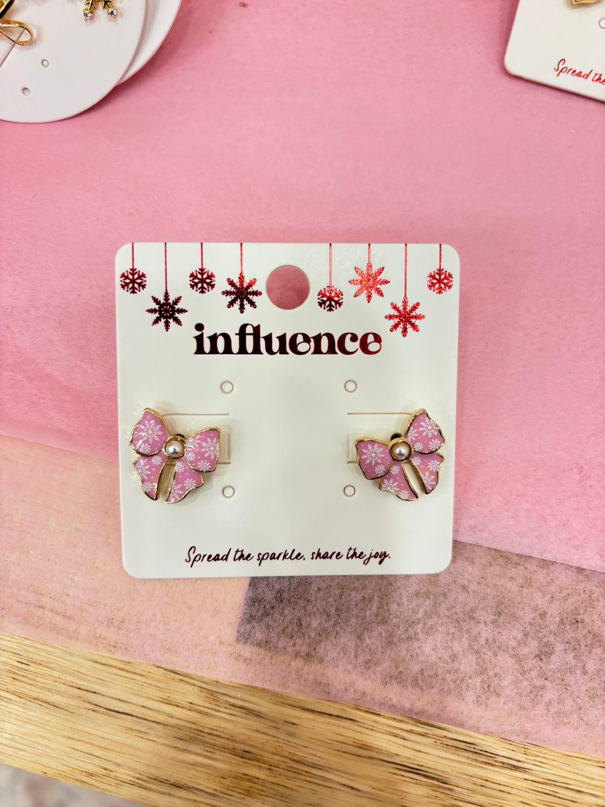 Cheerful Christmas Bow Earrings