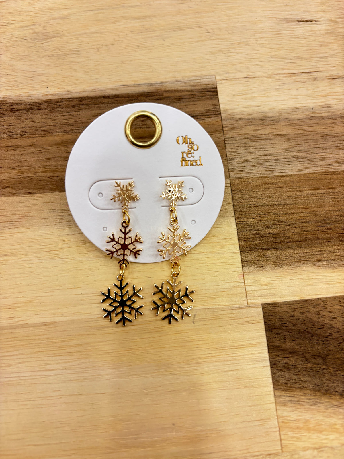 Falling Snowflake Earrings