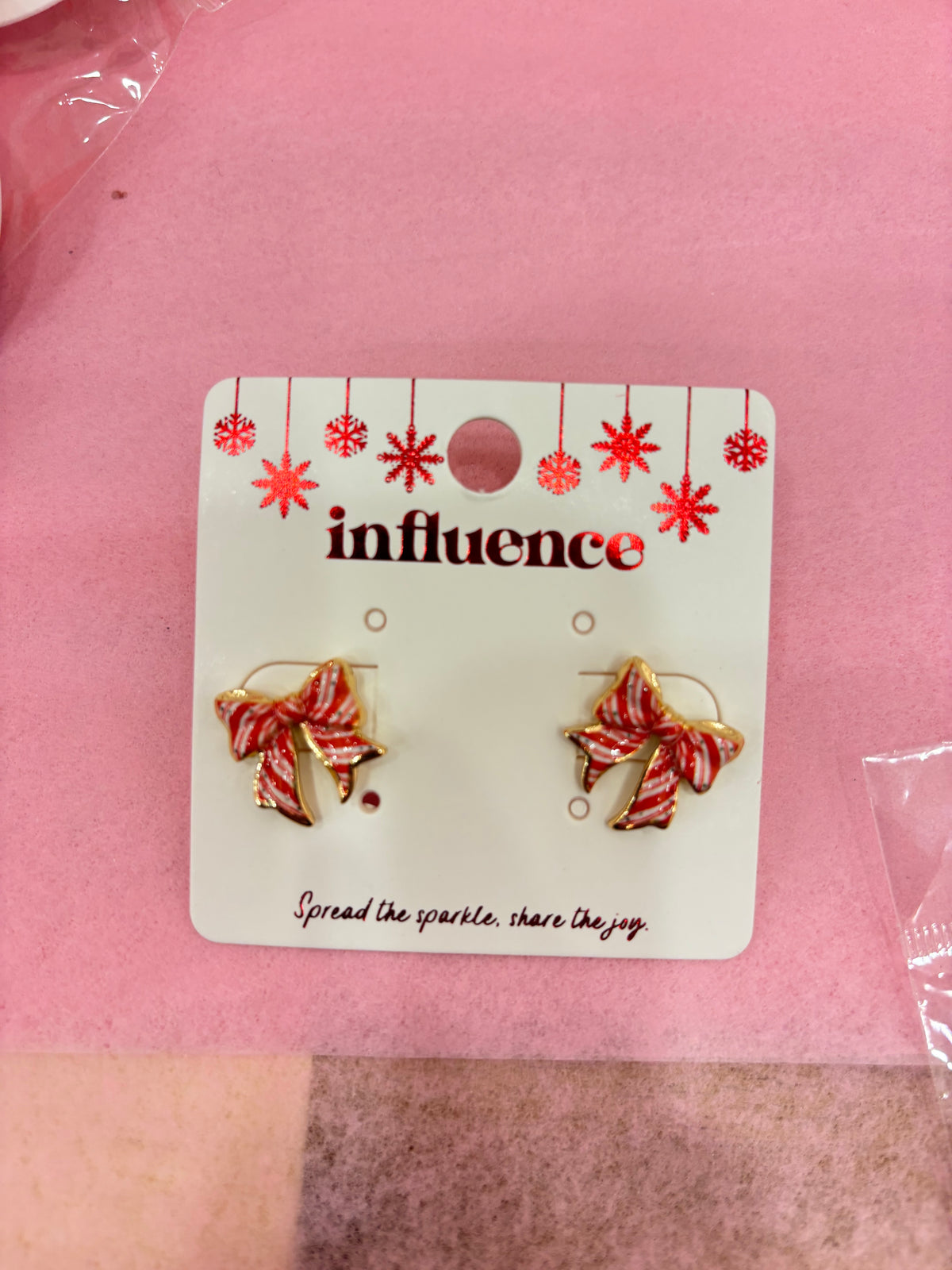 Cheerful Christmas Bow Earrings