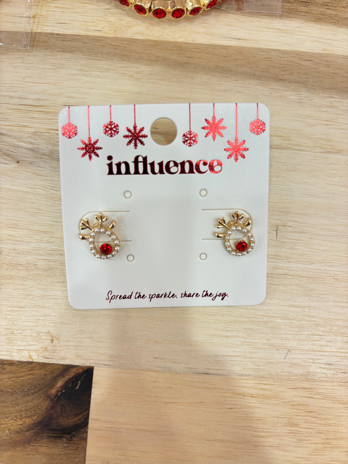 Pearl Reindeer Earrings