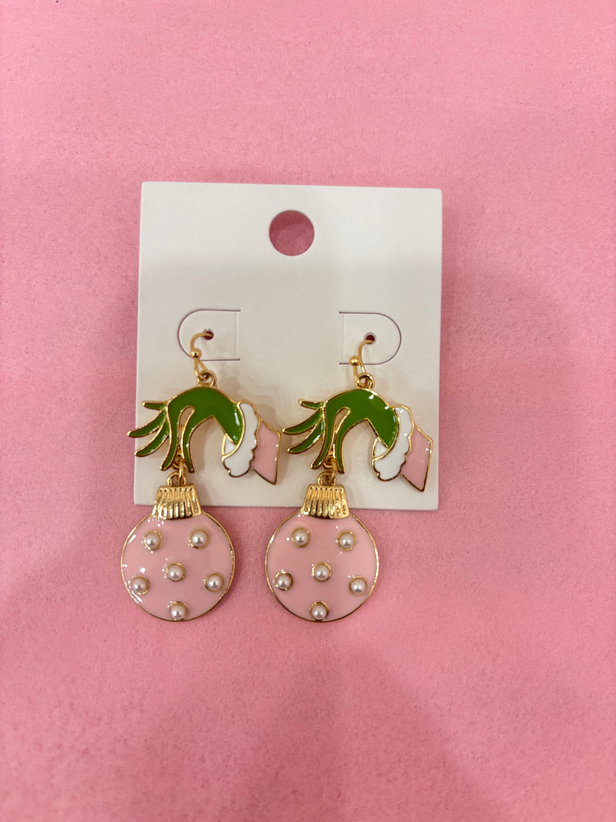 Grinch Ornament Earrings