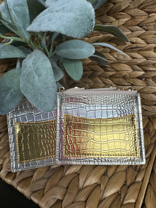Metallic Wallet Keychain