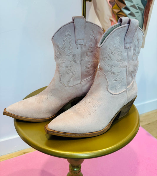Claire Pink Suede Boot