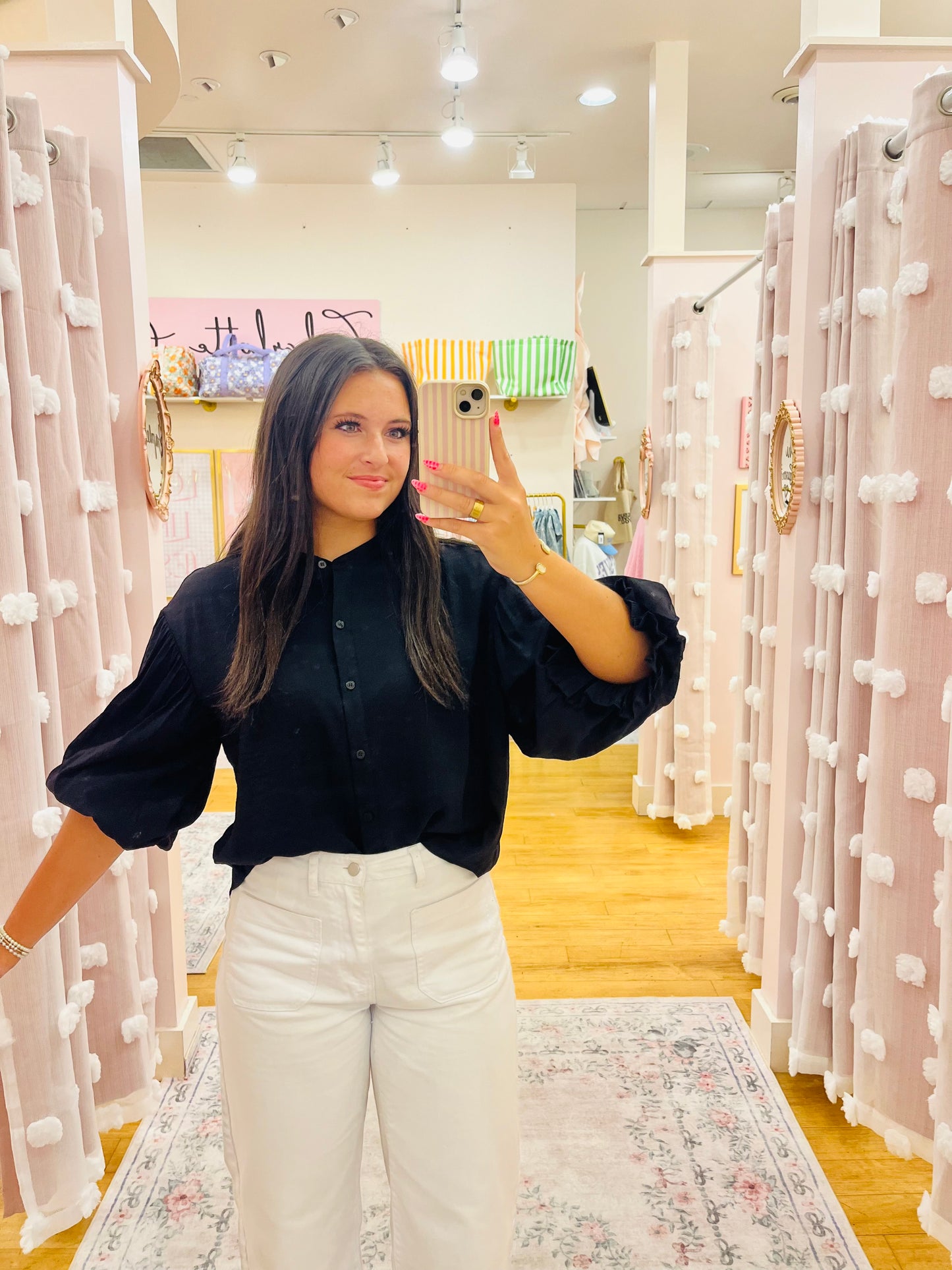 Puff Sleeve Button Down
