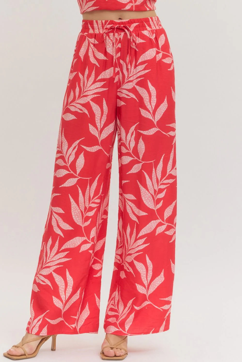Red Tropical Pants