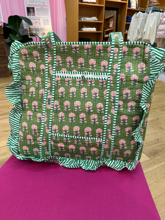 Green Ruffle Gracie Bag