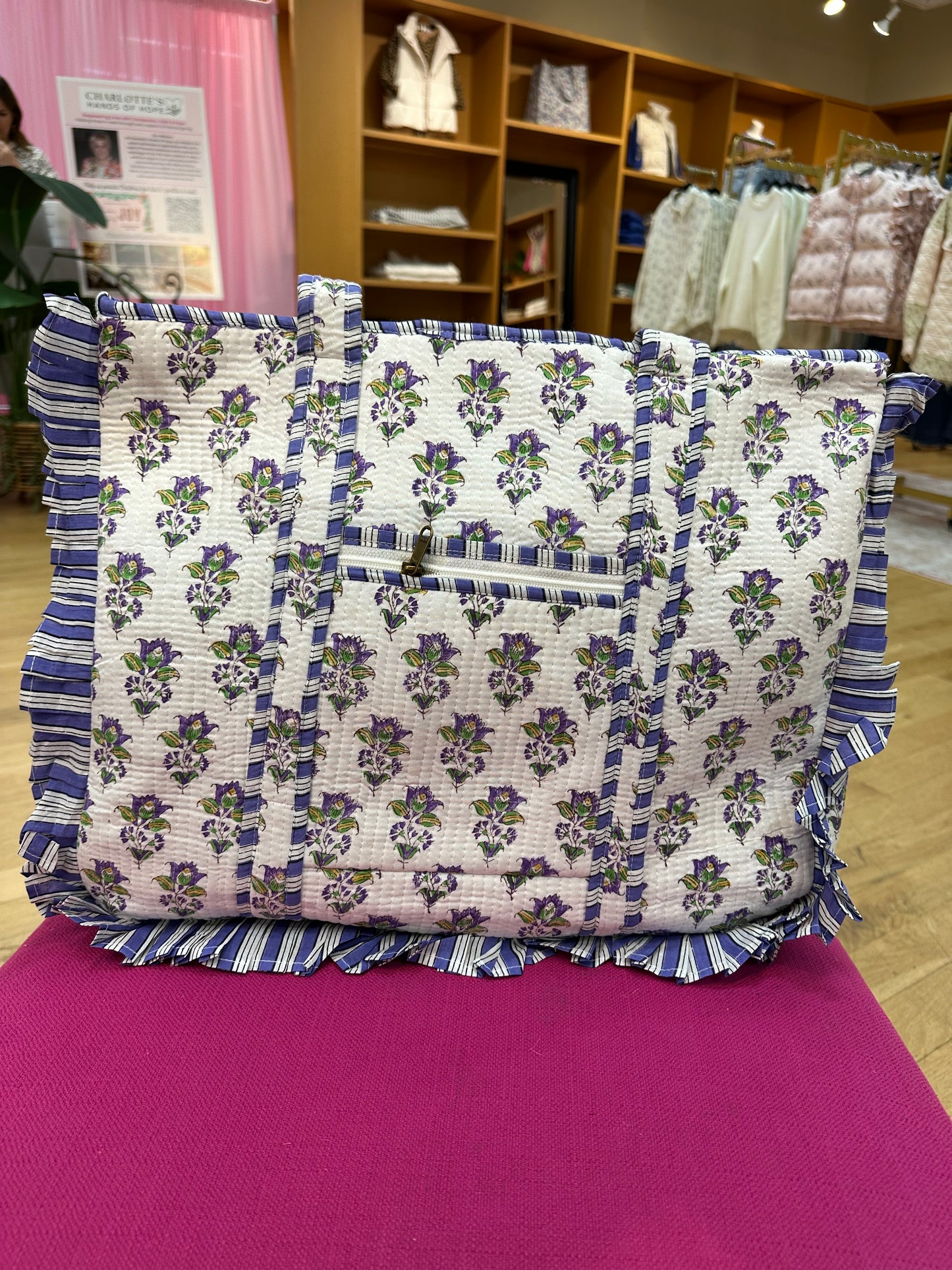 Purple Ruffle Gracie Bag