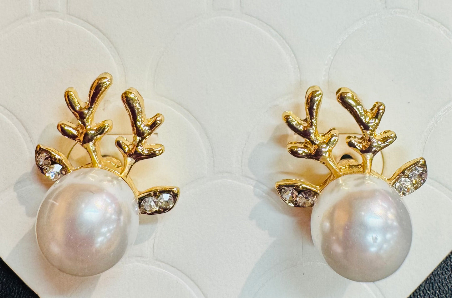 Pearl Deer Earrings
