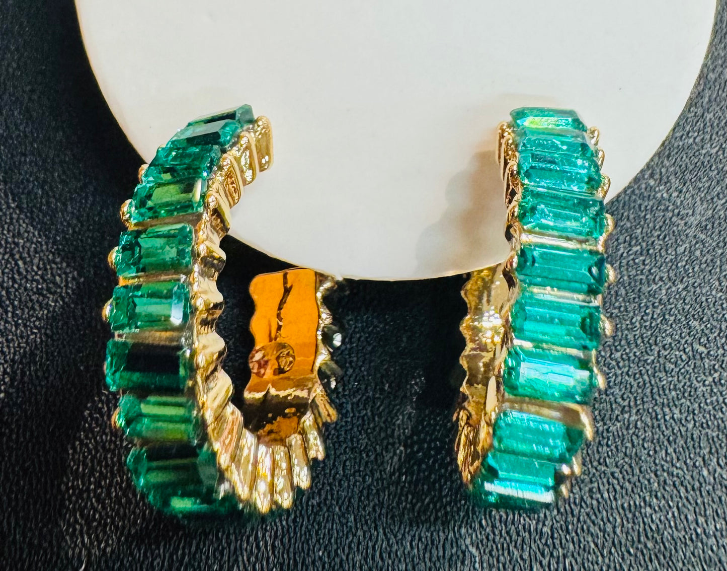 Colored Diamond Hoop