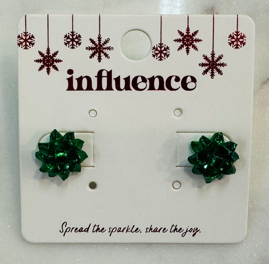 Christmas Bow Earrings