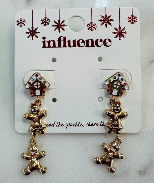 Gingerbread Family Earrings