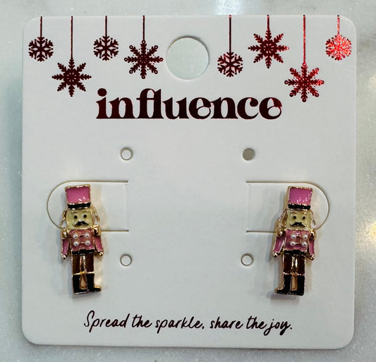 Pink Nutcracker Earrings