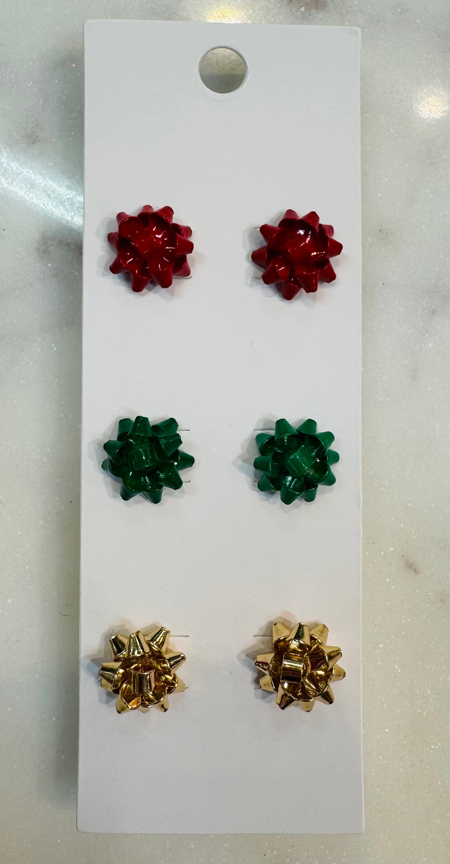 Christmas Bow Earring Set