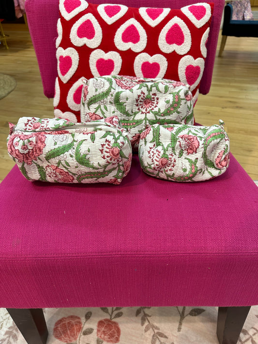 Pink and Green Sydney Cosmetic Bag