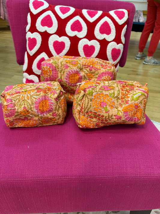 Orange Brittany Cosmetic Bag