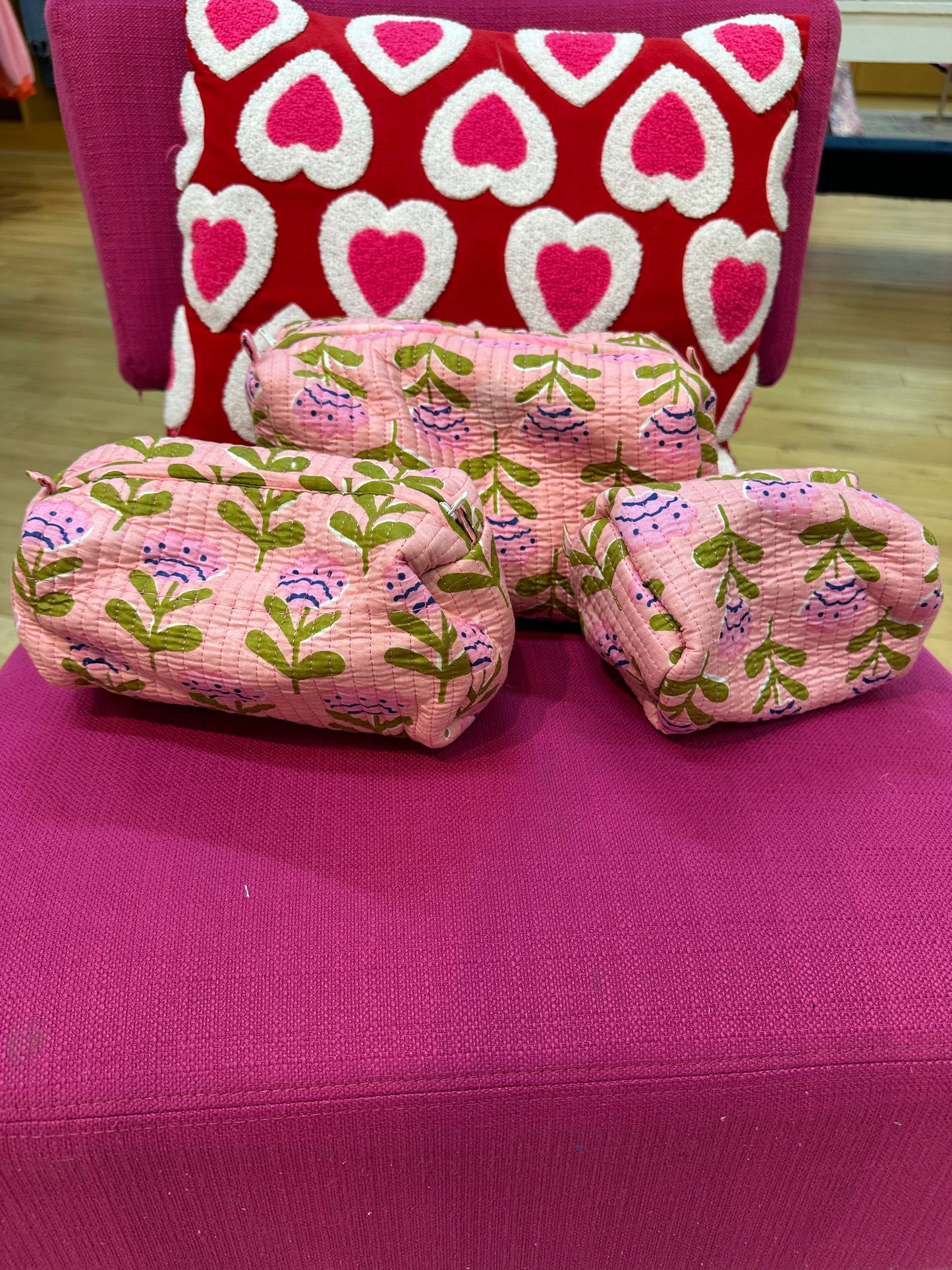 Pink Floral Sydney Cosmetic Bag