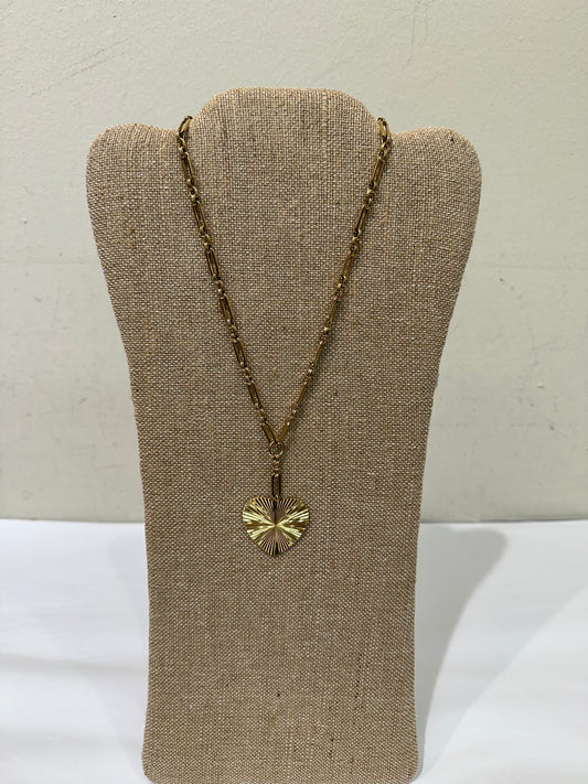 Textured Heart Necklace