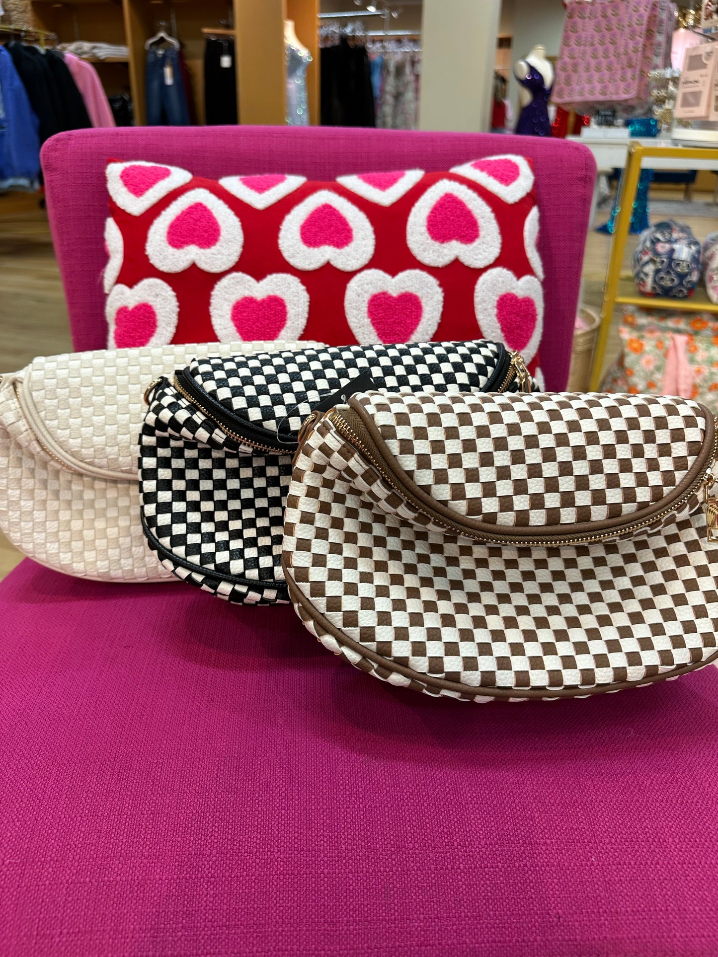 Checkered Crossbody