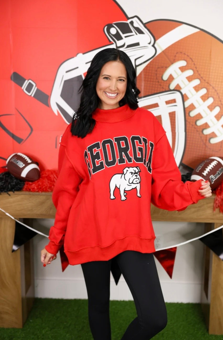 Reversible Georgia Bulldogs Mockneck