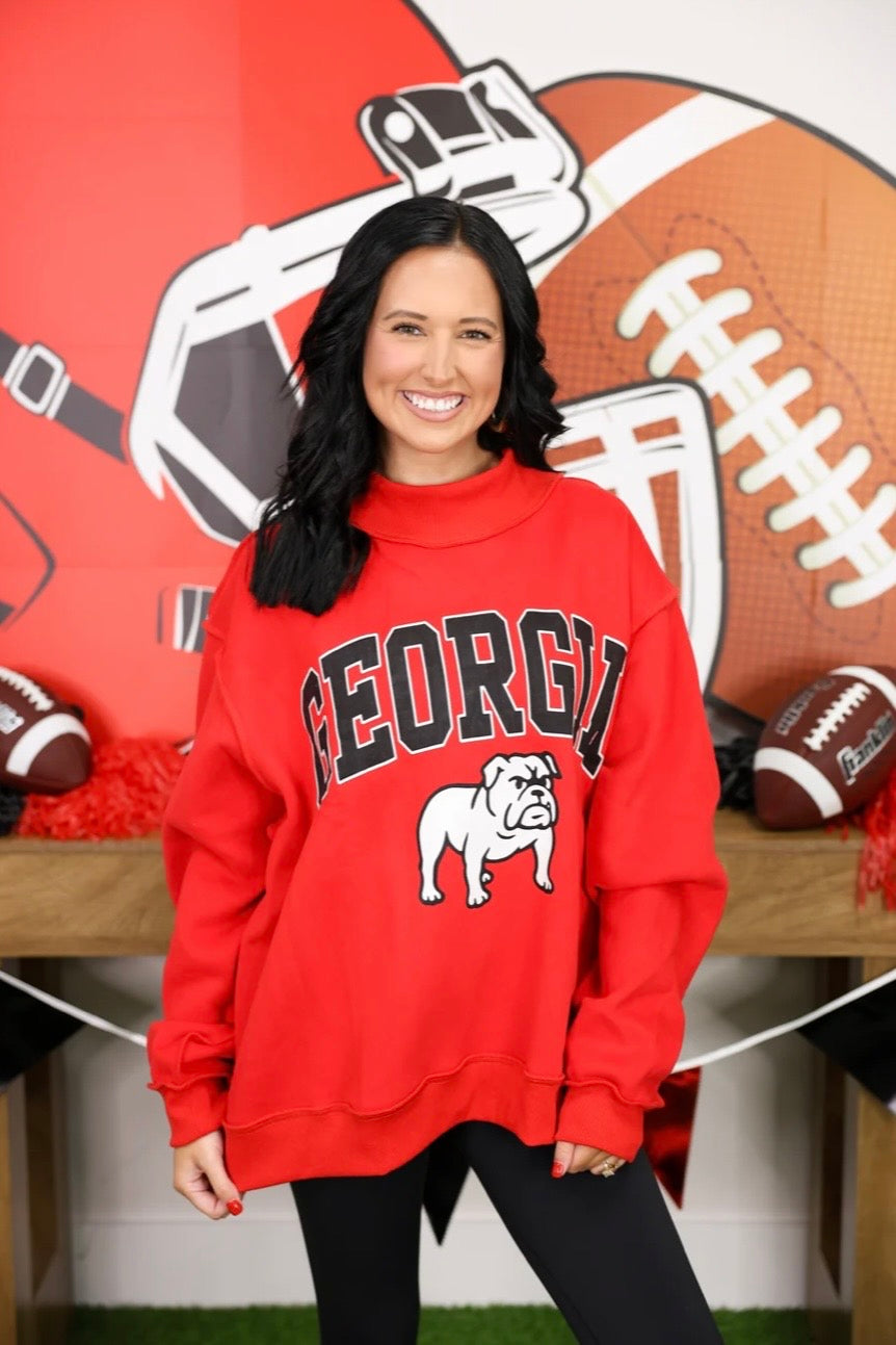 Reversible Georgia Bulldogs Mockneck