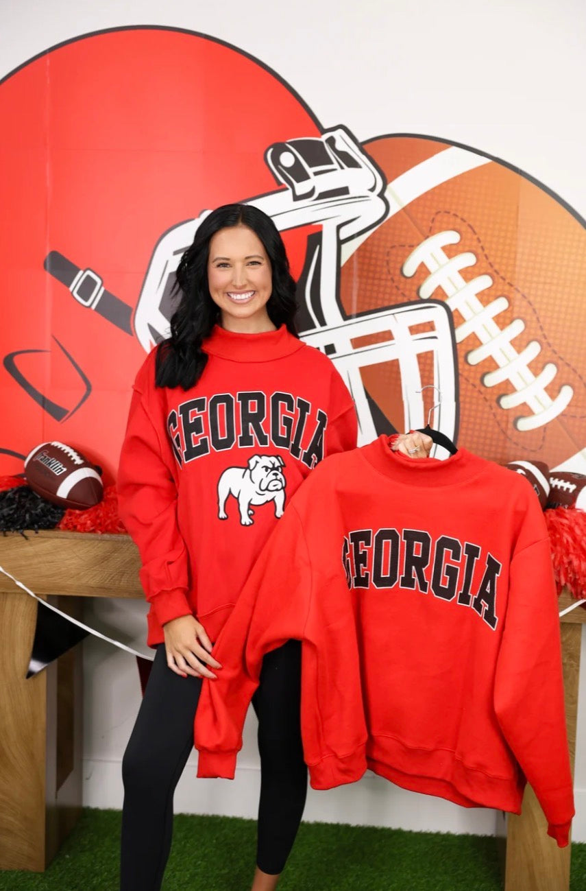 Reversible Georgia Bulldogs Mockneck