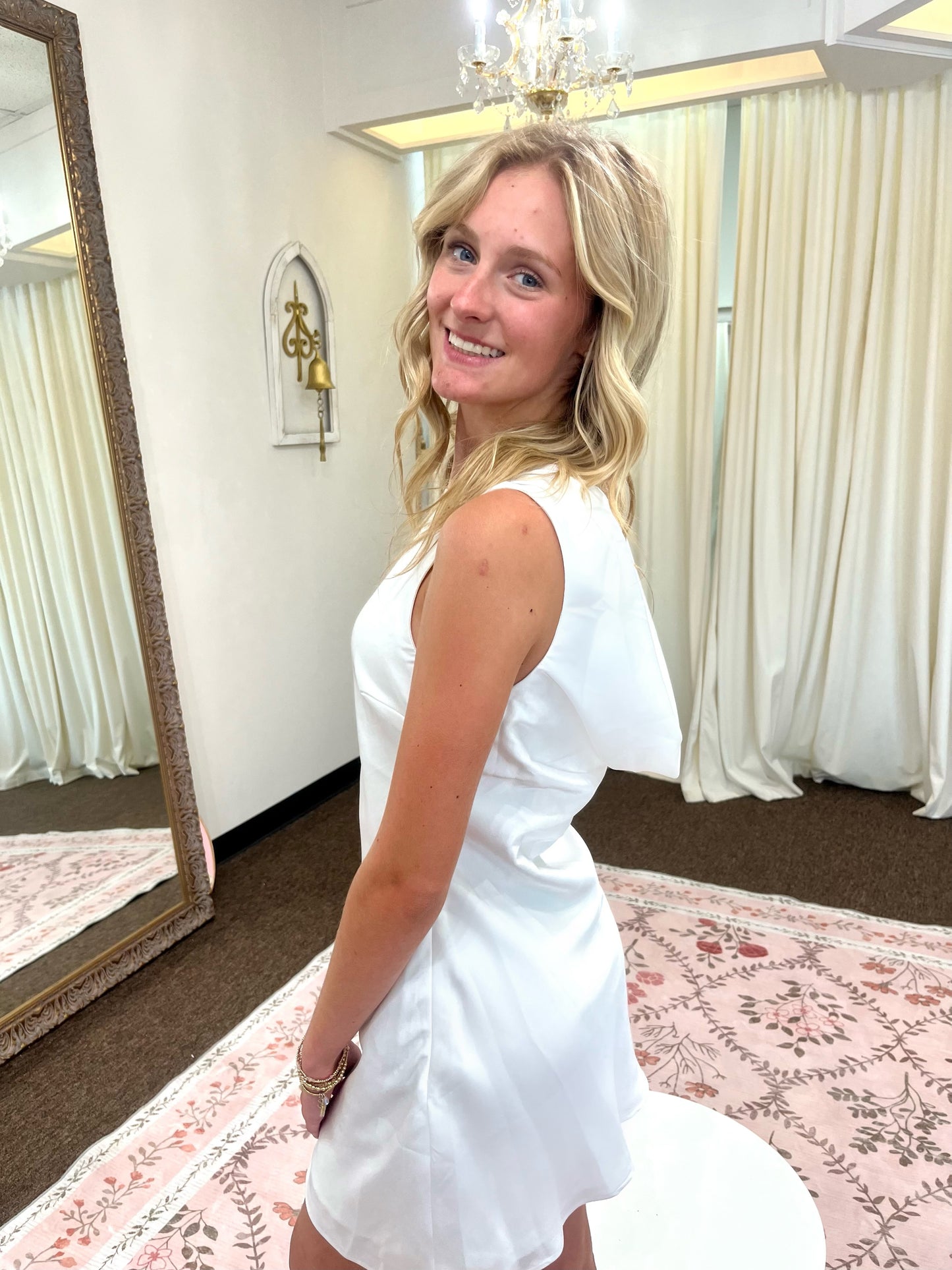 Snow White Silk Dress