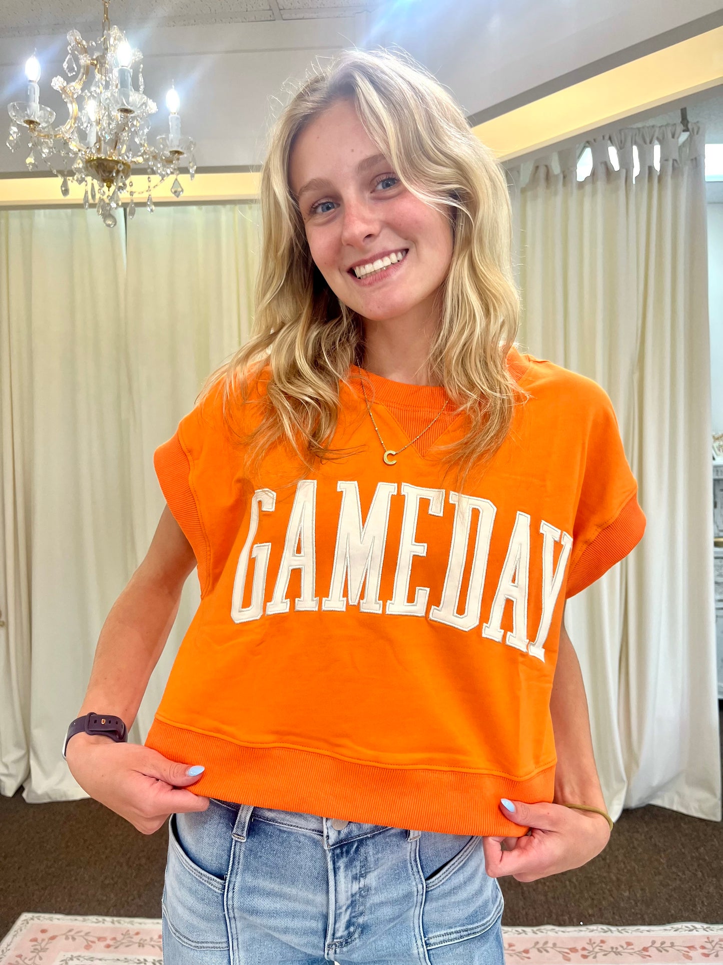 Game Day Cropped Tops