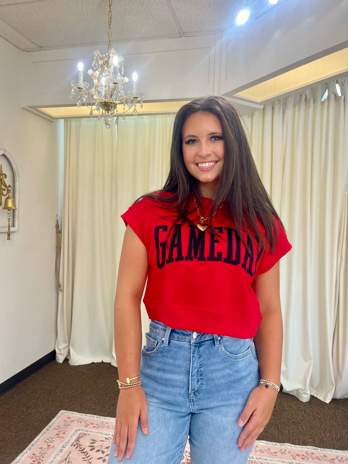 Game Day Cropped Tops