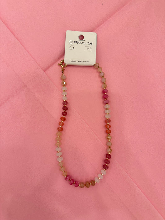 Rose Beaded Necklace