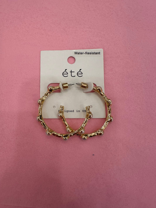 Embedded Pearl Hoops