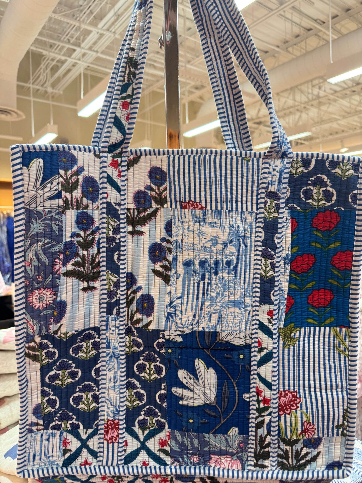 Blue Mixed Patchwork Bag