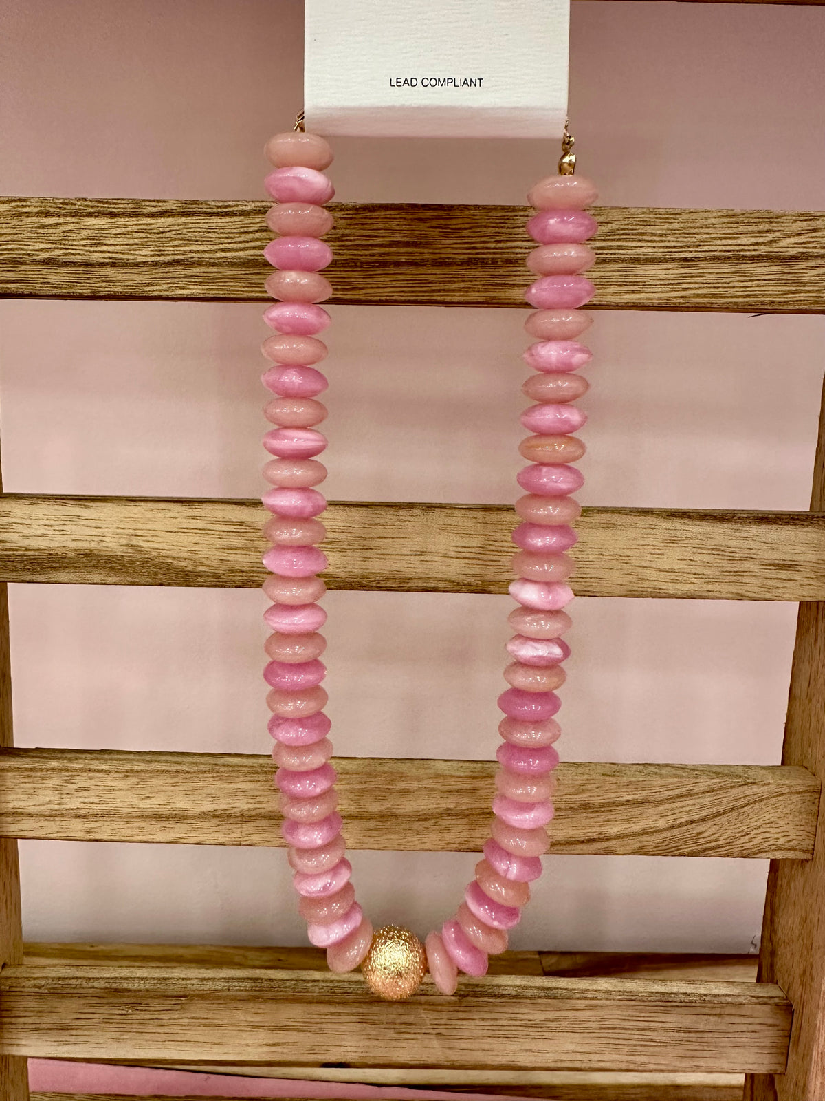 Pretty Pink Beaded Necklace
