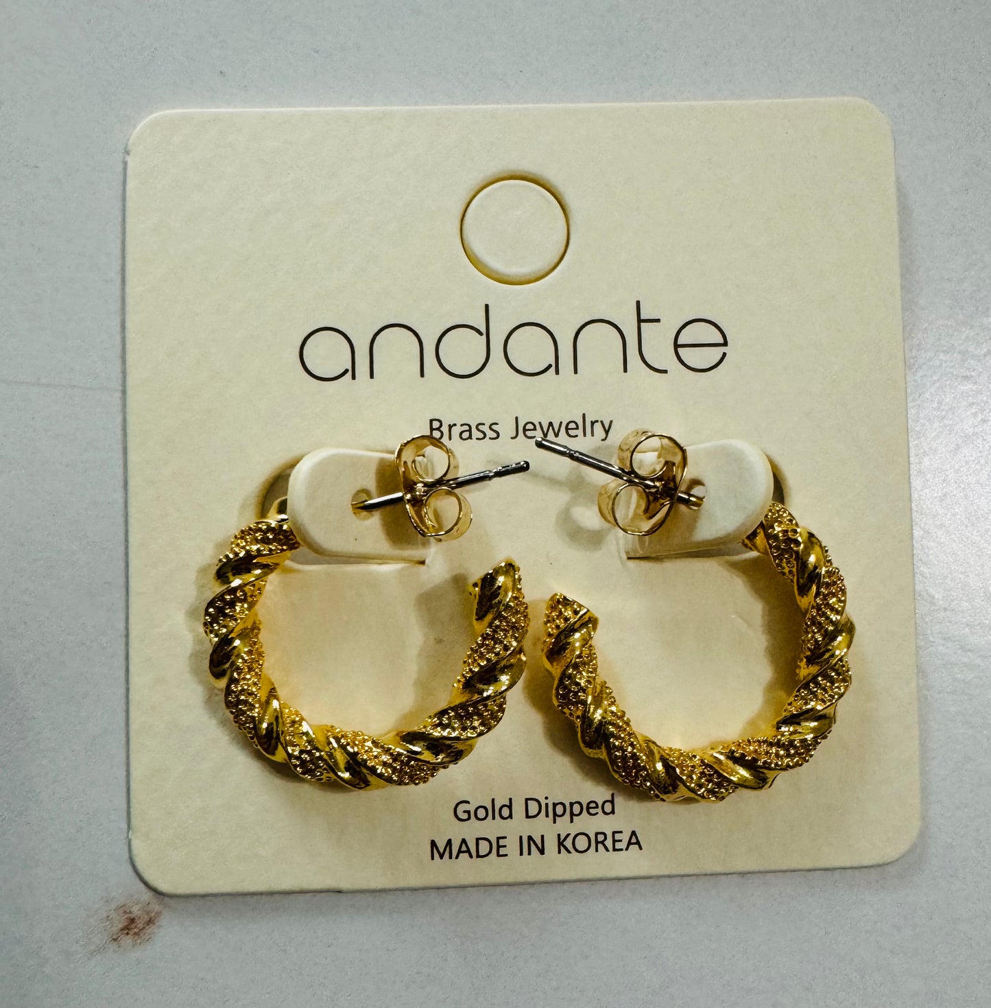 Twist Gold Hoop