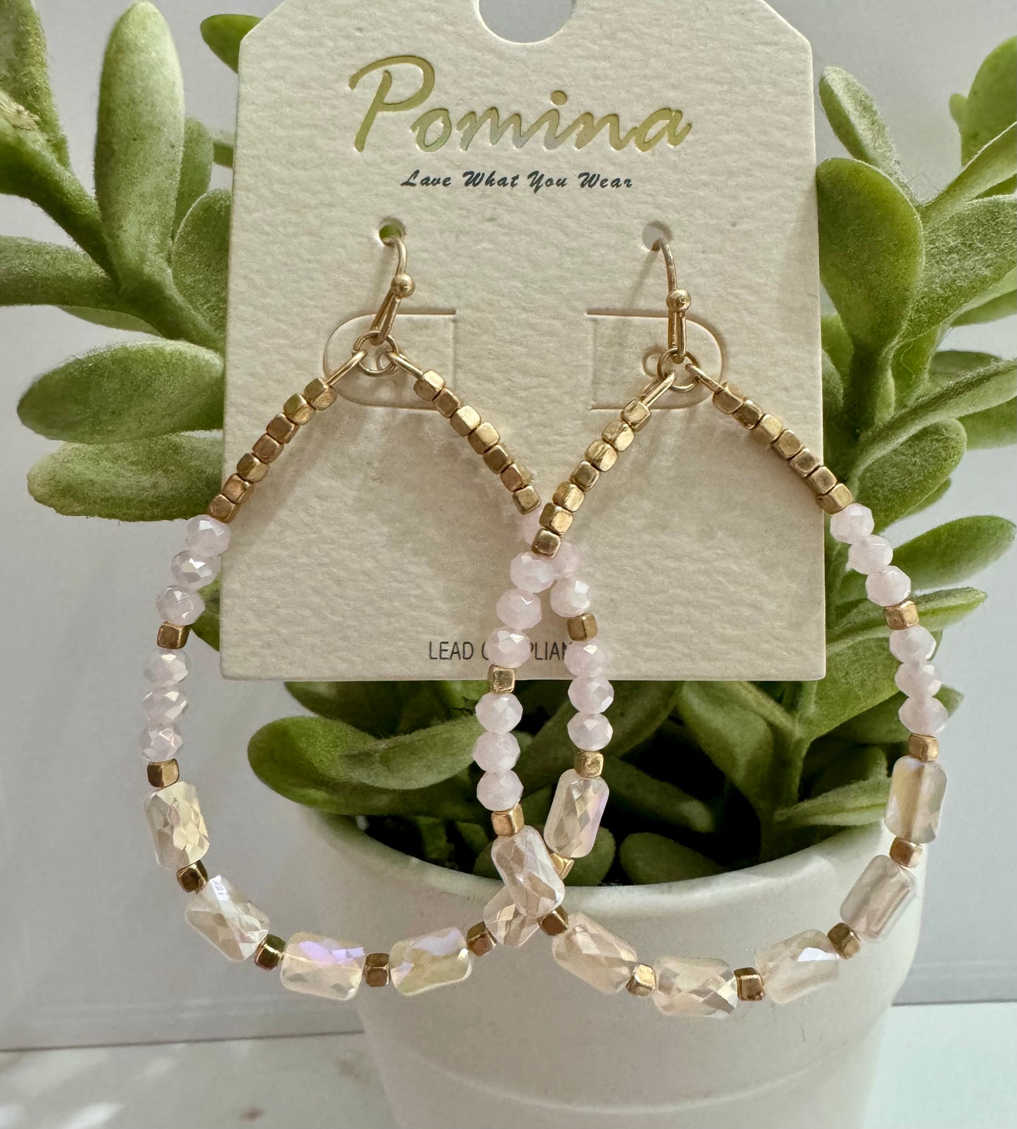 Beaded Droop Earrings