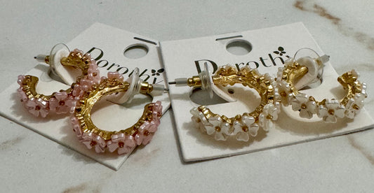 Small Flower Hoops