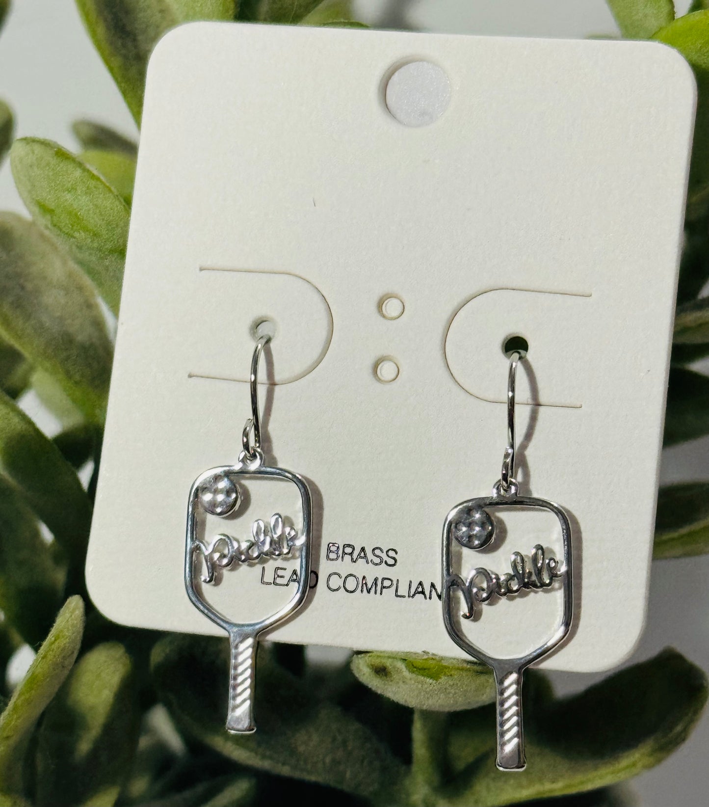 Pickleball Earrings in Silver or Gold